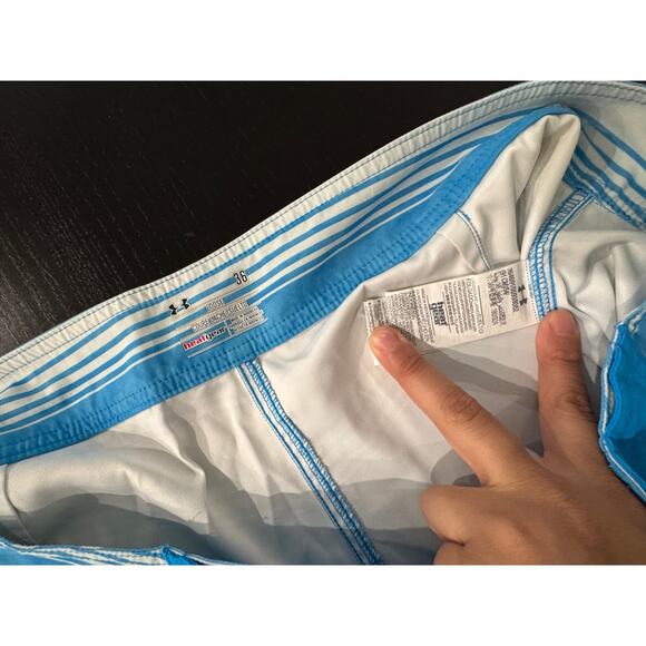 Under Armour Heat Gear Blue Loose Swimming Shorts size 36 - Picture 4 of 4